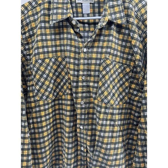 Haband Vintage Plaid Flannel Western Cowboy Pearl Snap Size XL - Picture 2 of 4